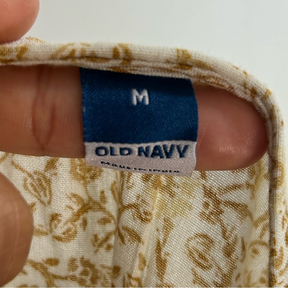 Old Navy Mustard Floral Blouse - Picture 3 of 7